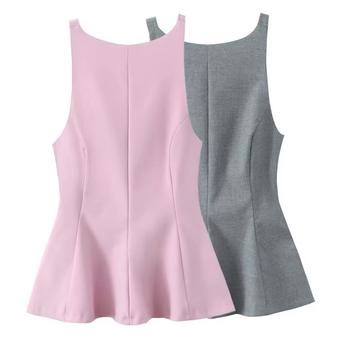Tailliertes Peplum Top mit Bindeschleife