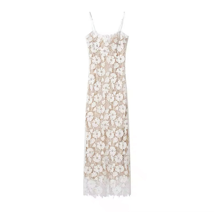 Emilia Maxikleid aus Spitze mit floraler Stickerei