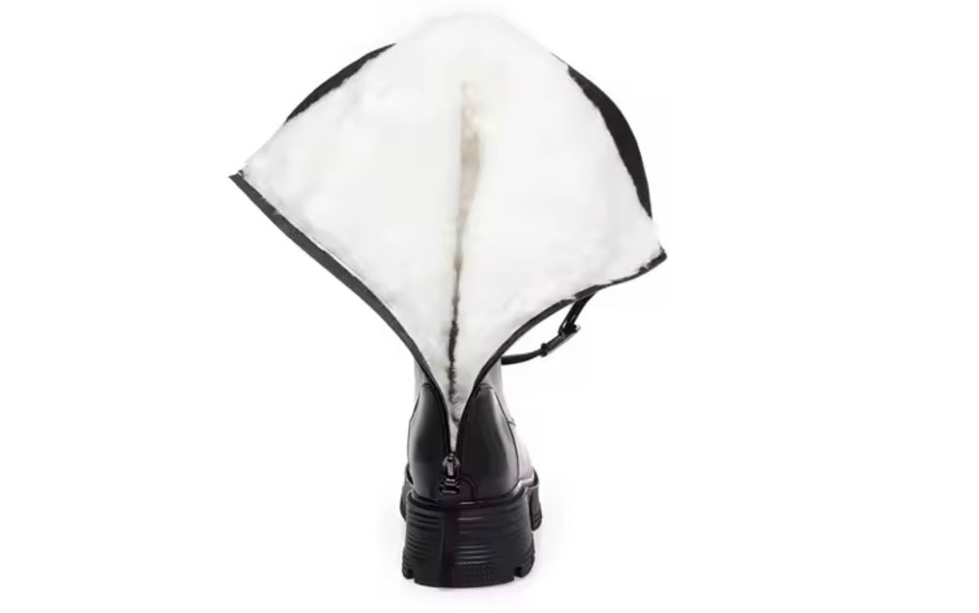 Damen Winterstiefel „Laura“ Schwarz – Gefütterte Wasserdichte Schneestiefel mit Warmfutter & Rutschfester Sohle