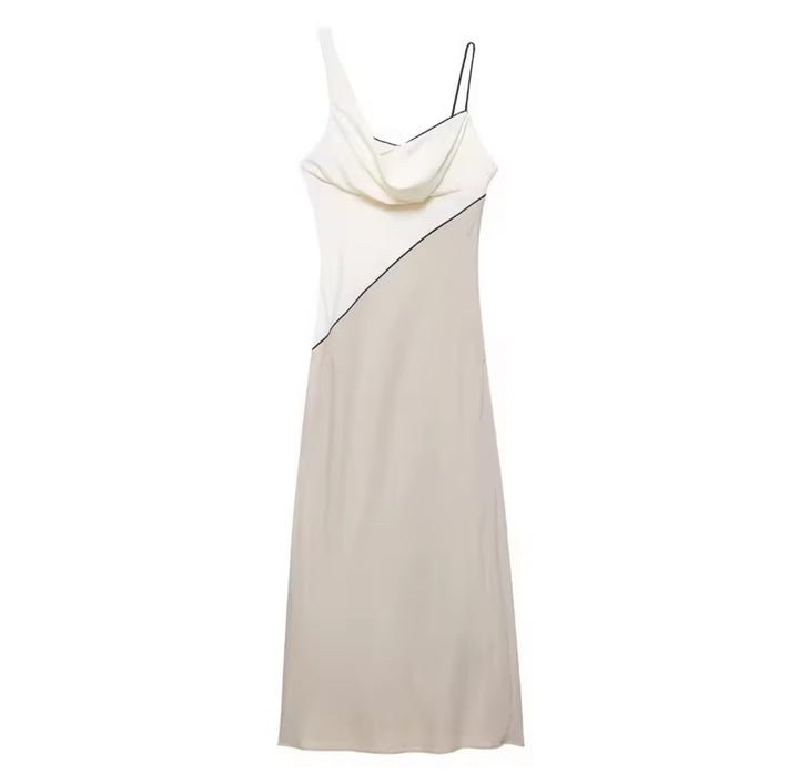 Maison Élan Satin Dress – Desert Pearl