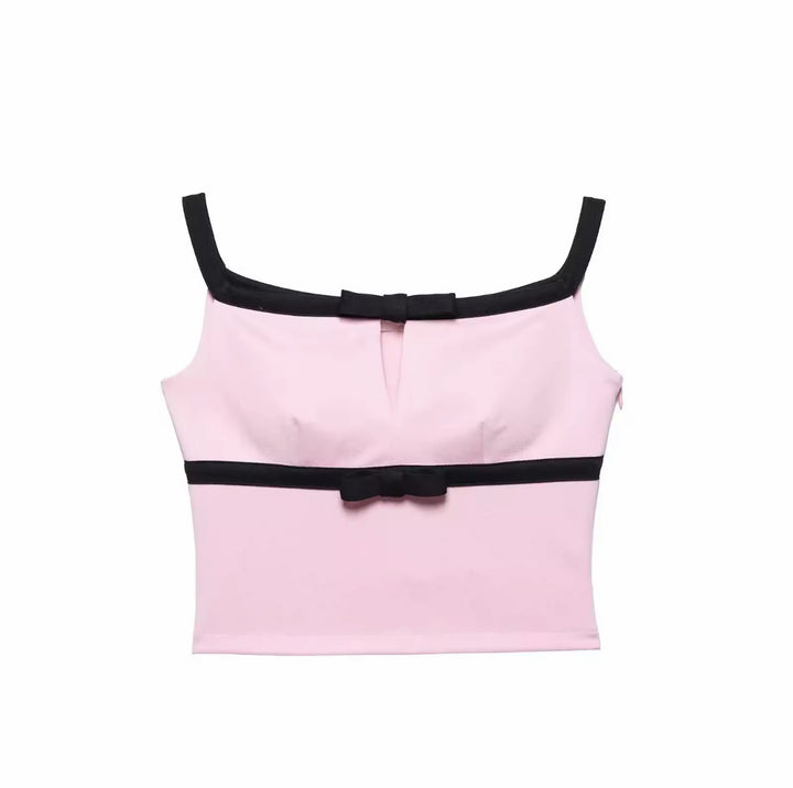 Zweiteiler Set Rosa – Crop Top & Minirock