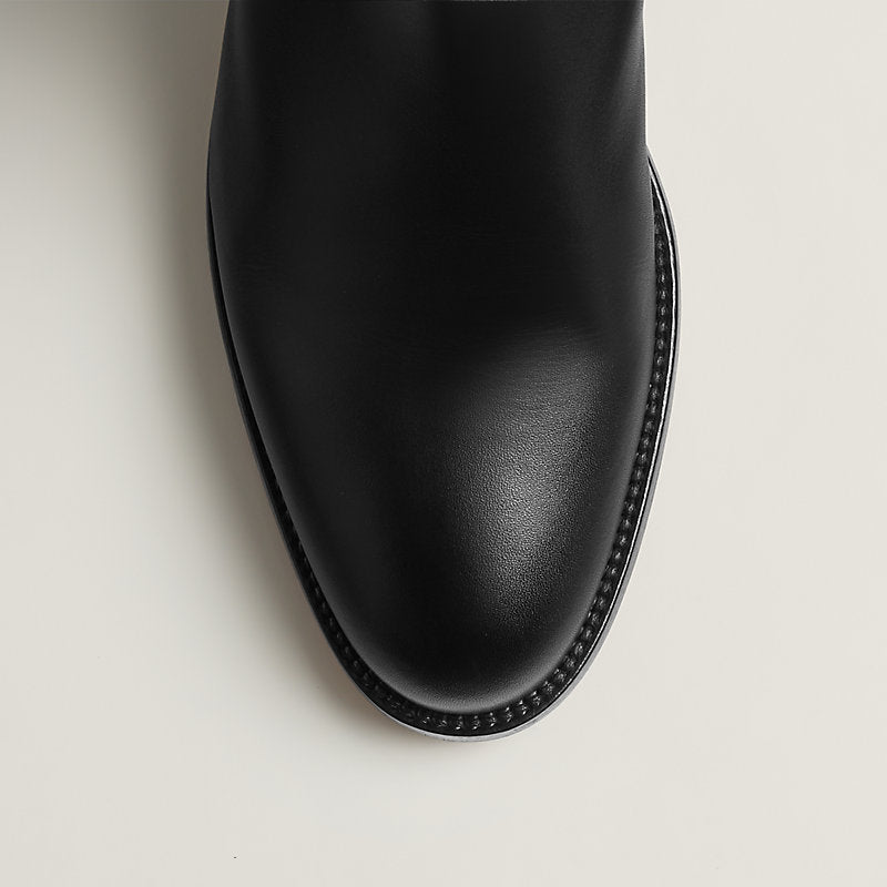Reitstiefel Damen elegant – Schwarze hohe Stiefel aus pflegeleichtem Kunstleder