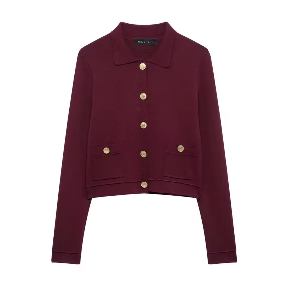 Serenya – Damen Zweiteiler Set Weinrot | Eleganter Blazer & Faltenrock für Business & Freizeit
