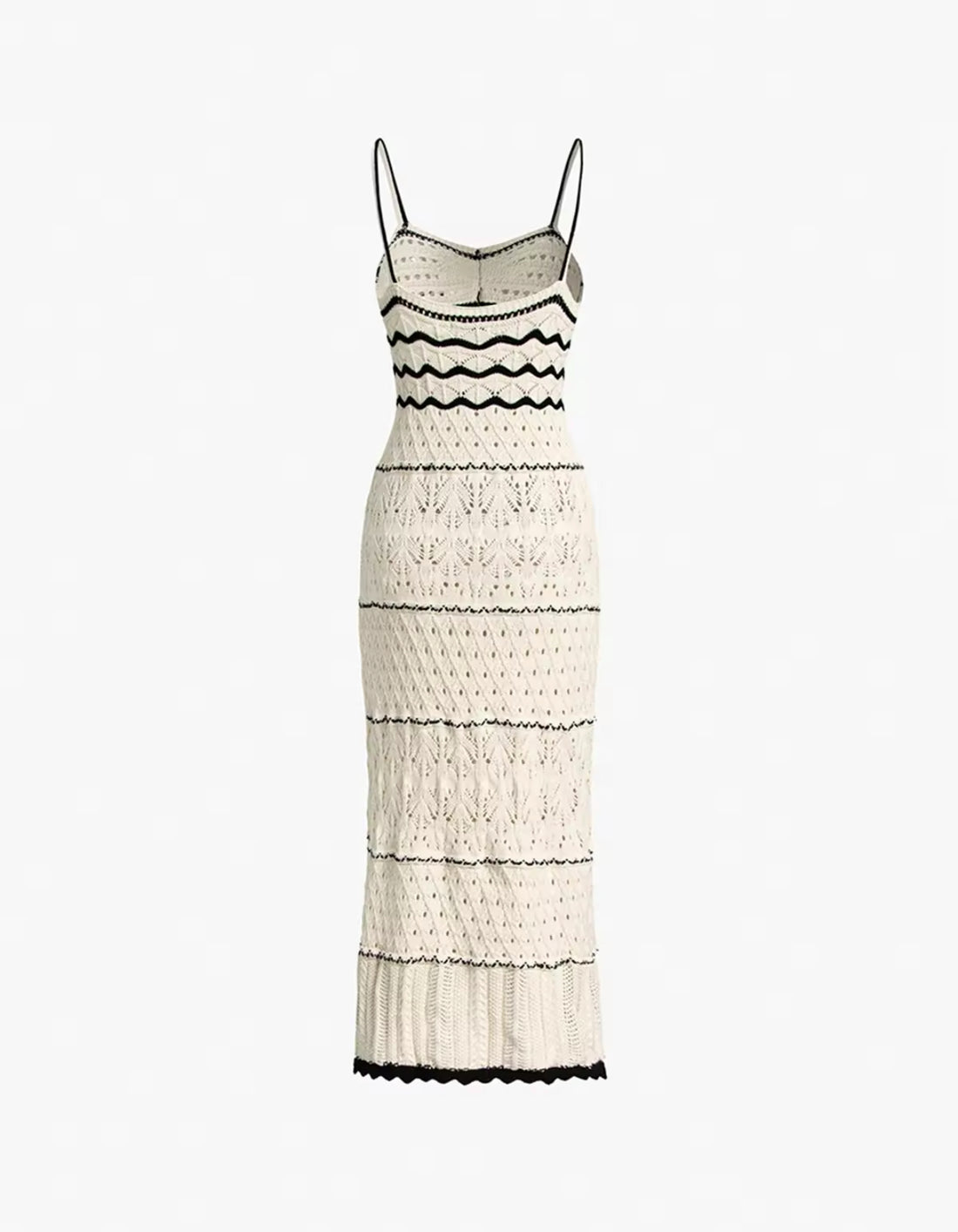 Leova Knit Elegance – Premium Häkelkleid Lang