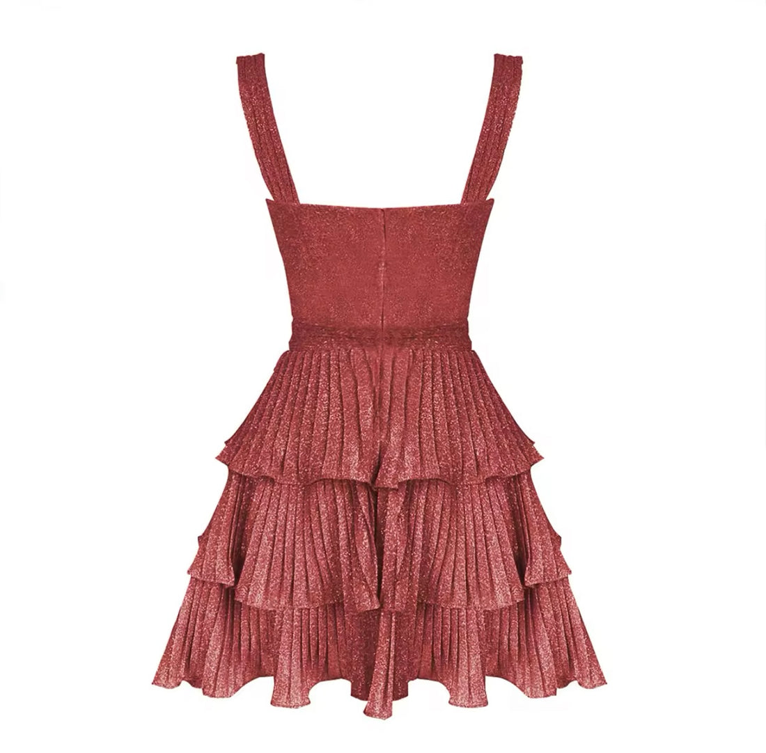 Rüschenkleid mit Seesternen und Cut-Out Design