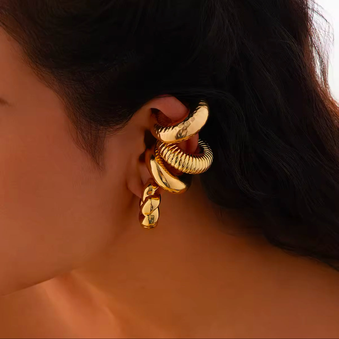 Elegante Chunky Ohrclips
