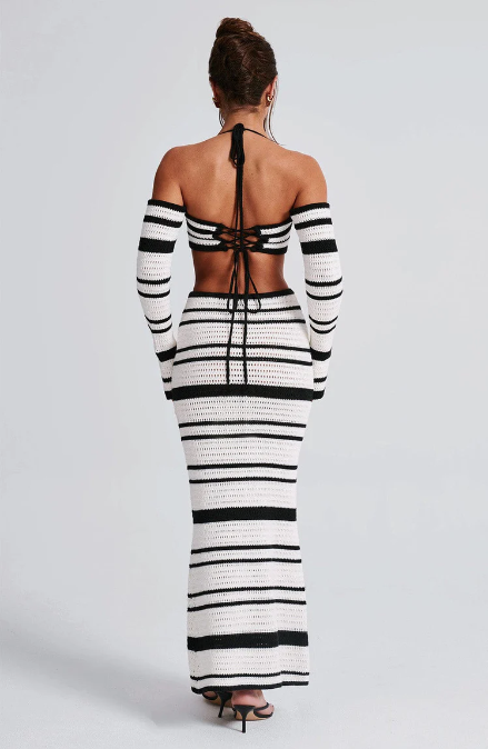 Striella Knit Set – Black & Ivory Luxe Edition