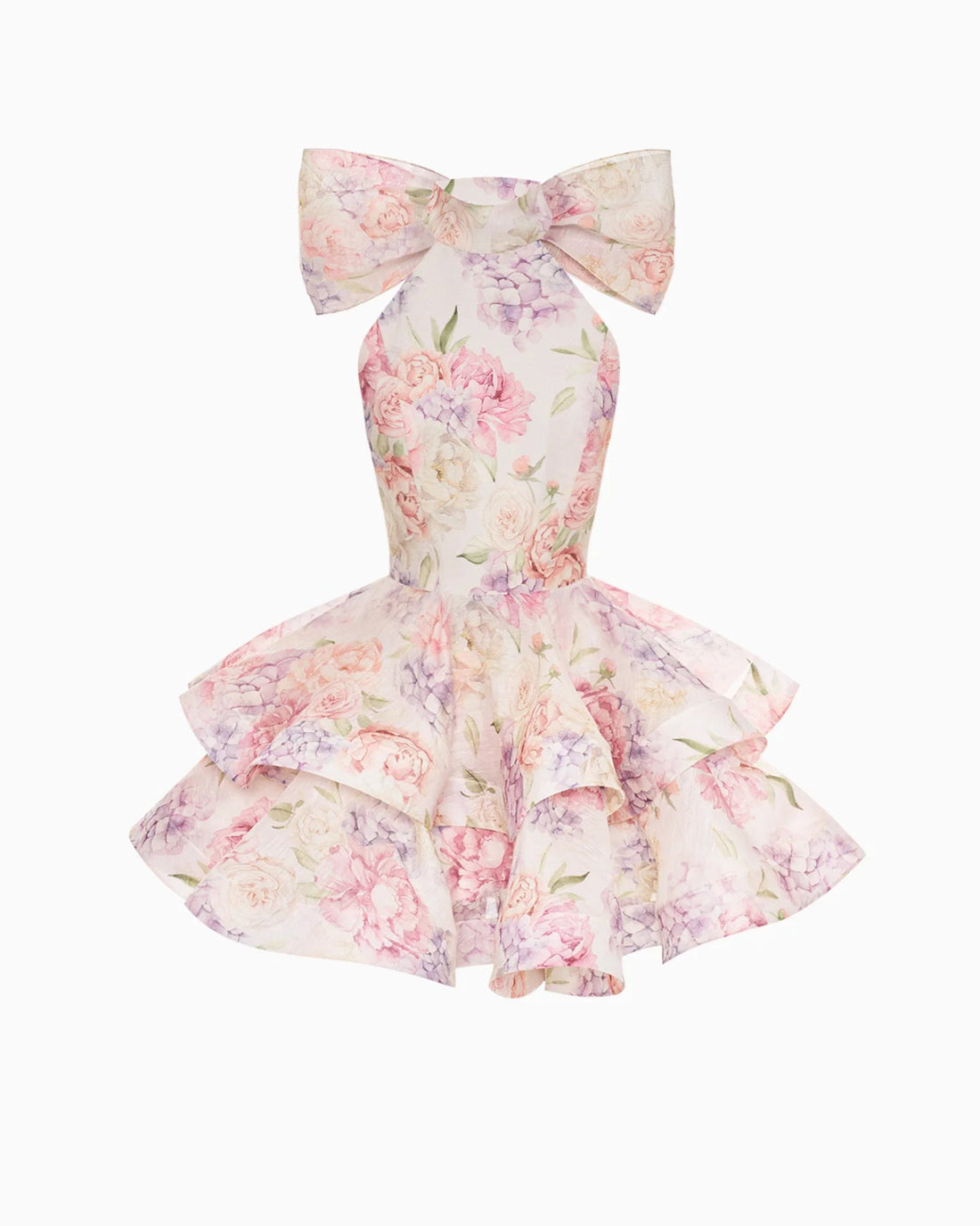 Fleuraria – Rüschenkleid mit Blumenmuster