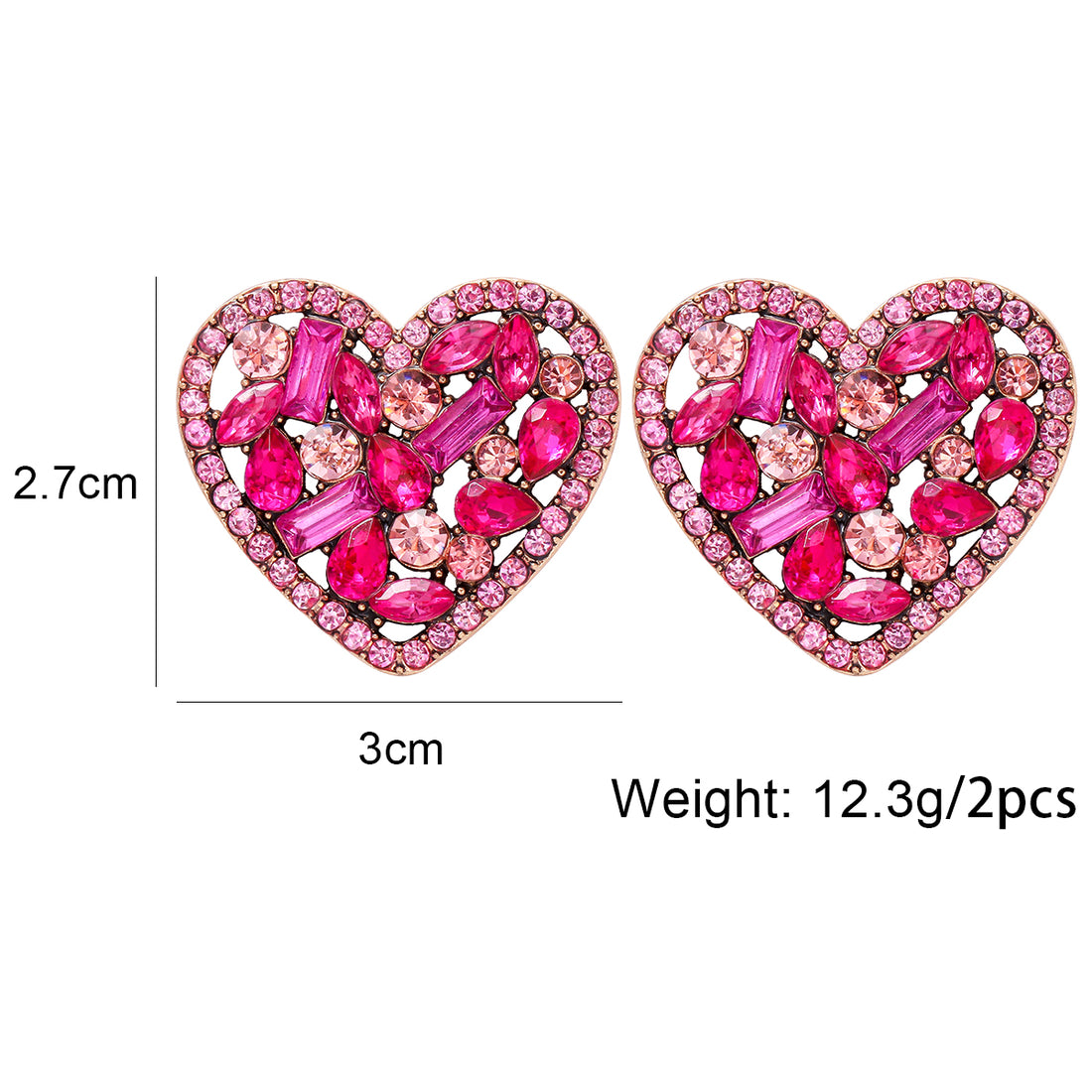 Herz-Ohrringe – Eleganter Luxus-Schmuck